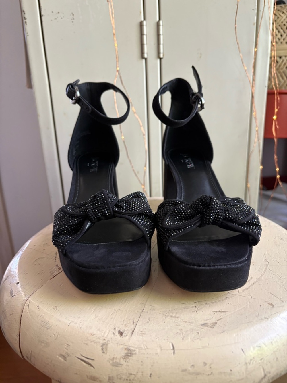 J.Crew Rhinestone Bow Platform  Heels - Picture 11 of 16